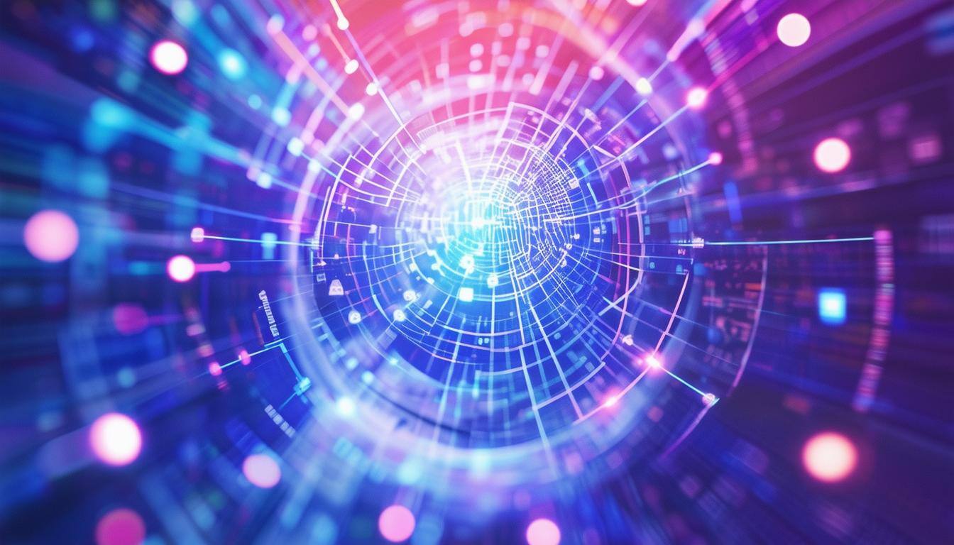 create a futurist image that represents a algorithm that reduce the generic wast in a production textile company create a futurist image that represents a algorithm that reduce the generic wast in a production textile company